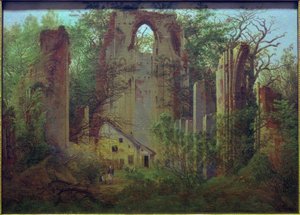 修道院はグライフスヴァルト近くのエルデナを台無しに 作： Caspar David Friedrich