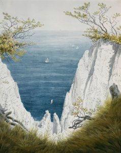 リューゲン島のチョーク崖 作： Caspar David Friedrich