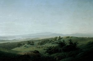 湖のある風景 作： Caspar David Friedrich