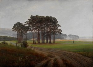 ""Moments de la journee : le midi"" (一日の時間: 正午) Peinture de Caspar David Friedrich (1774-1840) 1821-1822 - キャンバスに油彩 Dim 22x30 cm Niedersaechsisches Landesmuseum、ハノーバー 作： Caspar David Friedrich