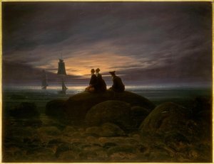 海の月の出 作： Caspar David Friedrich