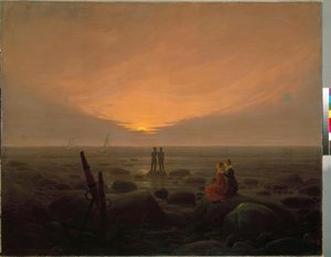 海の月の出 作： Caspar David Friedrich