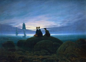 「海の月の出」、1774 作： Caspar David Friedrich