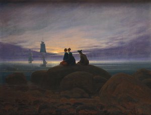 海の月の出、1822 作： Caspar David Friedrich