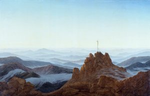 カスパー・ダーヴィト・フリードリッヒ画「リーゼンベルクの朝」 作： Caspar David Friedrich
