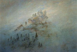 山の朝の霧、1808 作： Caspar David Friedrich