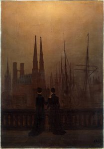 夜行港 作： Caspar David Friedrich