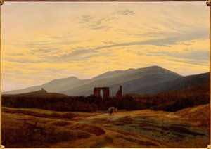 巨大山脈の廃墟 作： Caspar David Friedrich