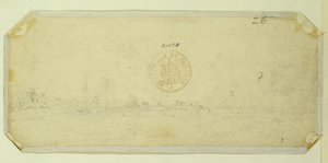 絵の後ろからの風景のスケッチ 作： Caspar David Friedrich