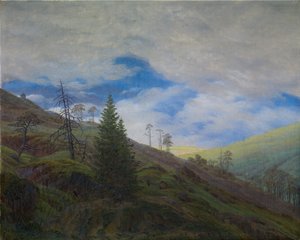 ジャイアントマウンテンのサンバースト 作： Caspar David Friedrich