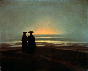 1830年から1835年のサンセットブラザーズ。 作： Caspar David Friedrich