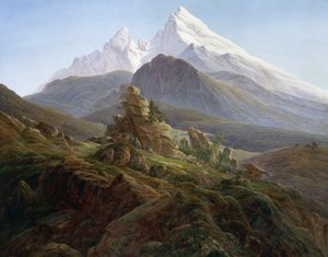 The Watzmann（油彩・キャンバス 作： Caspar David Friedrich
