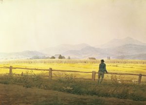 Schmiedebergerkamm、c.1837（紙に水彩）のビュー