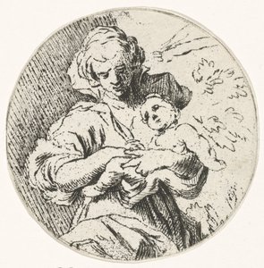 腕に子供を持つ女性 作： Caspar Jacobsz. Philips
