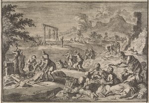 ドイツの飢饉、1637年 作： Caspar Luyken (attributed to)