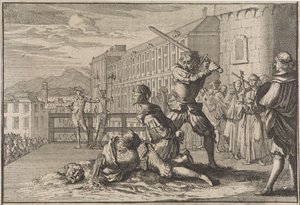 サンク マルス侯爵とフランソワ ド トゥーの斬首、1642 年 作： Caspar Luyken (attributed to)