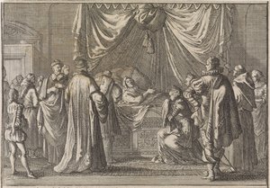 マリア・デ・メディチの死の床、1642年