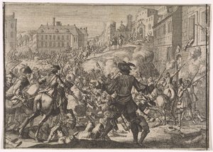 スウェーデン軍によるプラハの征服、1648 年 作： Caspar Luyken (attributed to)