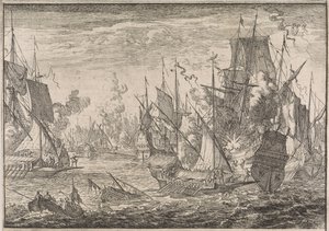 トルコの軍艦とマルタ騎士団のガレー船の間の海戦、1644 年