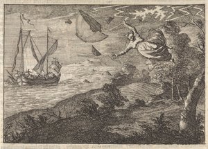 1679年、マルメの海岸に吹く強風