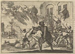 1625年、物品税の引き上げにより、リヨンのトルハウスが略奪される 作： Caspar Luyken