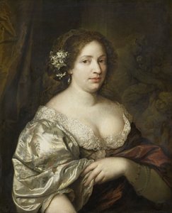 アーティストの妻、マルガレータ ゴディン (d. 1694) の肖像 作： Caspar Netscher