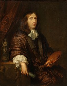 自画像、c。 1670年。 作： Caspar Netscher