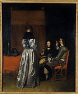 訪問、1655 作： Caspar Netscher