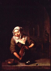 女性のクリーニング 作： Caspar Netscher