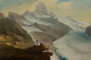 下グリンデルワルト氷河のベニセグからの眺め。 1778 作： Caspar Wolf