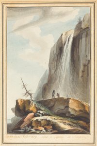 Cascade dessus Wasserberg (ヴァッサーベルクの上の滝) 作： Caspar Wolf