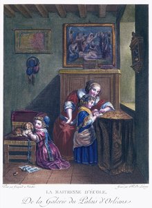 R. Delaunayによって刻まれた学校の愛人 作： Caspar after Netscher