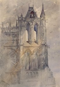 南西塔、アミアン大聖堂、1880 年。 作： Cass Gilbert