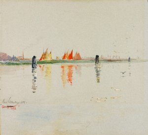 ラグーン、ヴェネツィア、1898年。 作： Cass Gilbert