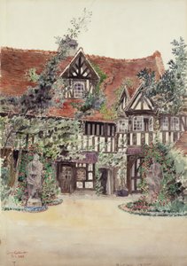 小さな中庭、Hotel Guillaume le Conquerant、Dives、フランス、1924年。 作： Cass Gilbert