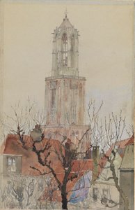 オランダ、ユトレヒト大聖堂の塔 作： Cass Gilbert