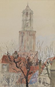 ユトレヒト大聖堂の塔、オランダ、1898年。 作： Cass Gilbert