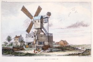 ポストミル、ウィンブルドンコモン、ロンドン近郊、1840年頃 作： Castle