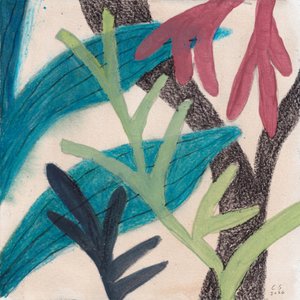 カラフルな抽象的な葉の模様 作： 