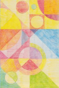 カラフルな抽象幾何学模様 作： 