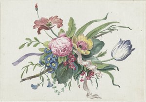 フラワーアレンジメント 作： Catharina Wilhelmina Schweickhardt