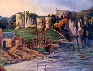 チェプストー城、モンマスシャー、ウェールズ、1924～1926年。 作： Catharine Chamney