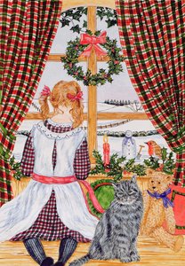 窓際のクリスマスの朝（トイレ） 作： Catherine Bradbury