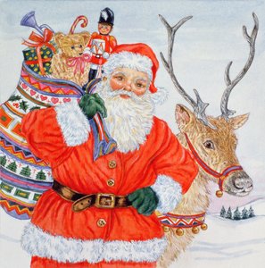 クリスマス父と彼のトナカイ（WC） 作： Catherine Bradbury