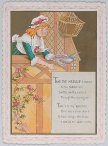 バレンタイン、1874年。 作： Catherine Greenaway