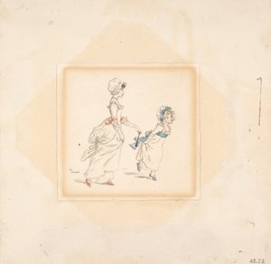 女性と子供、1883年。 作： Catherine Greenaway