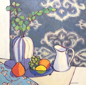 アートな窓、2023年（油彩） 作： Catherine J Martzloff