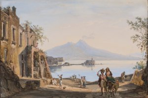 メルジェリーナからのベスビオの眺め、1845年頃 作： Catherine Louisa Marlay