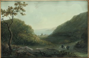 1820年以前の北ウェールズ、グウィネズ、バンゴー近くのペンリン城
