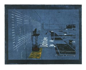 Settled Cultivation, 2015（レーザーカットリノ、リノカット、伝統的エッチング） 作： キャサリン・サトクリフ・フラー